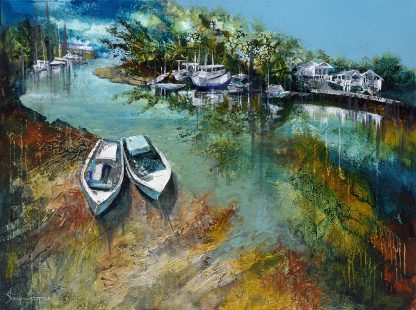 Dinghies at low tide, Wynnum Creek