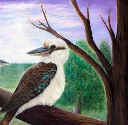 Kookaburra painting close up image